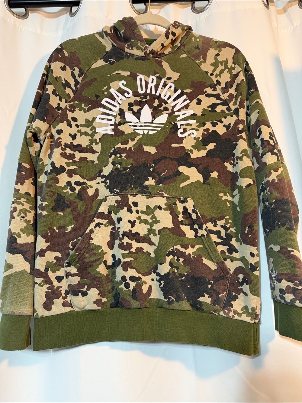 Boys/Youth adidas Originals Trefoil Camo Pullover Hoodie SZ Youth L (14/16) B14
